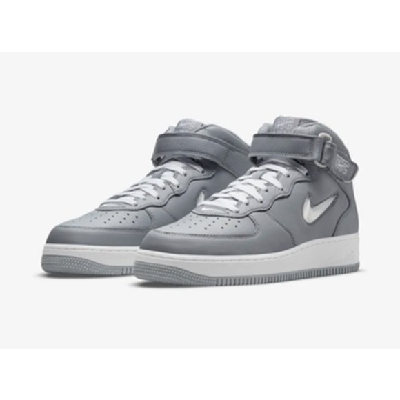 Nike Air Force 1 Mid QS NYC Mens Shoes Size 10 Cool Grey White DH5622-001 NIB!